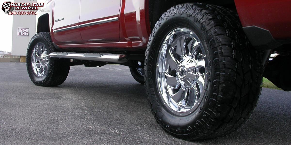 vehicle gallery/chevrolet silverado fuel cleaver d573 20X9  Chrome wheels and rims